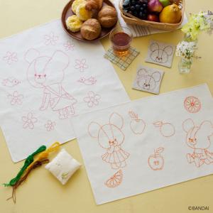 刺繍 刺し子キット くまのがっこうジャッキー 刺し子こもの正方形・長方形 フリークロス | 刺繍 キット 初心者 くまがく