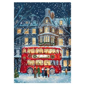 刺繍 刺しゅう 輸入キット LETISTITCH London Christmas Bus L9982｜ 刺しゅうキット クロスステッチ