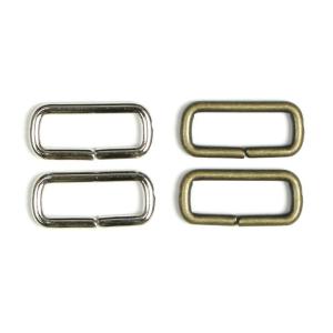 角カン 15mm 径2mm 2個入 ソーイング 副資材 かん 四角 長方形 真鍮 バッグパーツ トーカイ