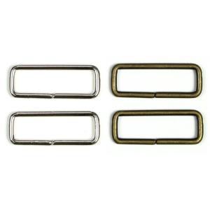 角カン 25mm 径2mm 2個入｜ソーイング 副資材 かん 四角