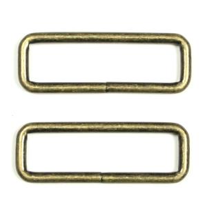 角カン 鉄 40mm アンティークゴールド 2個入 ソーイング 副資材 かん 四角 長方形 バッグパーツ トーカイ