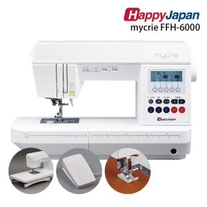 ミシン 本体 Happy Japan mycrie FFH 6000 | シンガー SINGER ハッピージャパン ミクリエ コンピュータミシン 文字ぬい｜shugale1