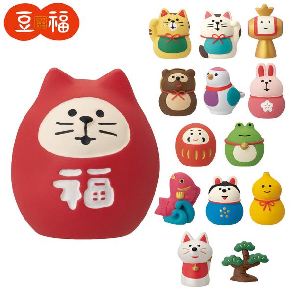 コンコンブル お正月 豆福マスコット  | お正月 デコレ 小物 置物 飾り マスコット オブジェ ...