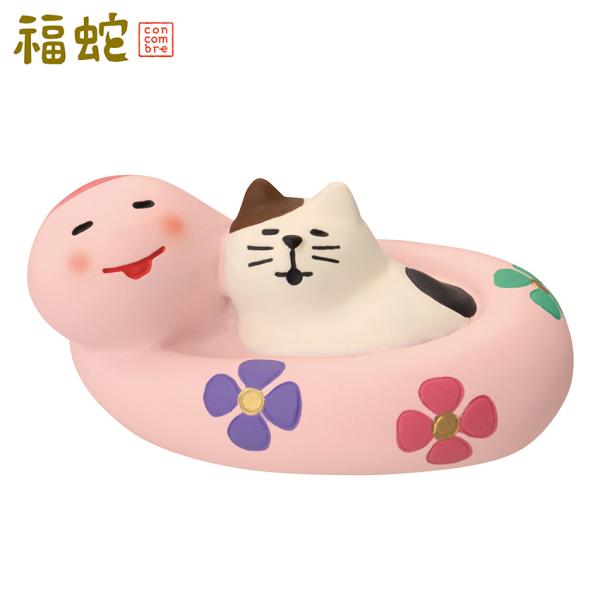 コンコンブル お正月 子猫とお昼寝へび | お正月 デコレ 小物 置物 飾り マスコット オブジェ ...