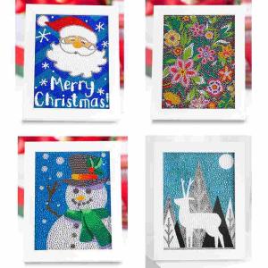 ダイヤモンドアート 丸ビーズ 四角ビーズ 満月の海 船 ダイアモンド