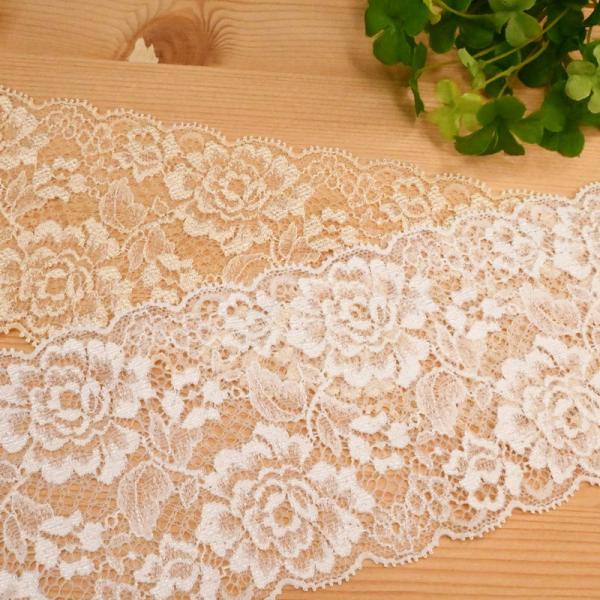 ストレッチレース (1ｍ単位) A74306S 装飾 飾り デコ 手芸 ハンドメイド 手作り