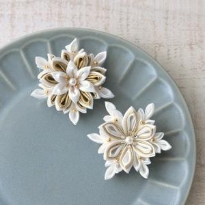【ハンドメイド】ちりめん細工 ブローチ 京ちりめん つまみ細工 キット 彩花ブローチ (紫) LH-412 Panami