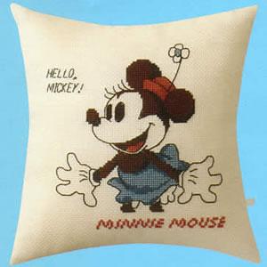 オリムパス クロスステッチ 刺繍キット(刺しゅうキット）ミニーマウス クッション（ディズニー）