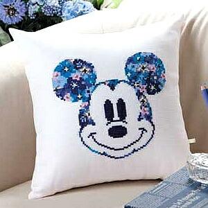 オリムパス　クロスステッチ 刺繍キット(刺しゅうキット）ミニクッション ミッキーマウス（ディズニー）