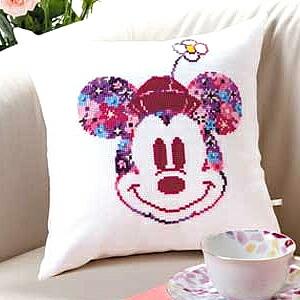 オリムパス　クロスステッチ 刺繍キット(刺しゅうキット）ミニクッション ミニーマウス（ディズニー）