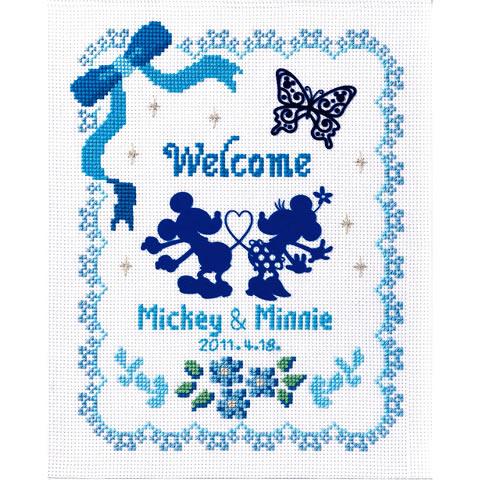 クロスステッチ 刺繍 キット (刺しゅう キット）オリムパス ウェディング　結婚式用ミッキーマウス（...