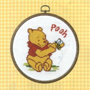 オリムパス クロスステッチ 刺繍キット(刺しゅうキット）プーさん フープ付（ディズニー）