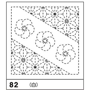 刺し子 オリムパス リハビリ（作業療法）花ふきん布パック ねじり梅と麻の葉 オリムパス｜shugeiya