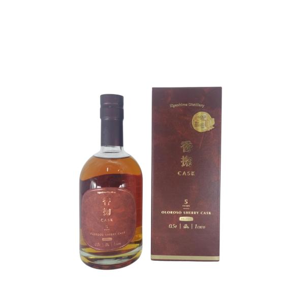 whiskey シングルモルト 香掬 オロロッソシェリーカスク ヘビリーピーテッド５年 500ml ...