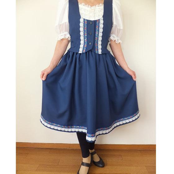 フォークダンス衣装◆チロルベストBE014（紺）