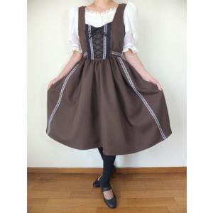 フォークダンス衣装◇裾回り2.7m白レースエプロン付きスカートSK143