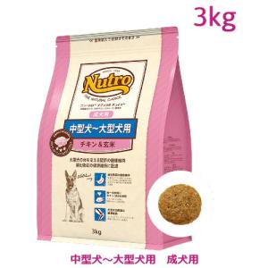 Nutro 中型犬・大型犬用 ドライフード 3kg✖️２ ニュートロ ナチュラルチョイス ドッグフード 中型犬〜大型犬用 成犬用