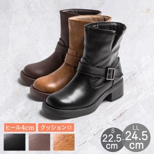 ブーツ レディース 痛くない 歩きやすい 太ヒール ミドルブーツ 滑りにくいソール クッション入り 黒 茶 ベージュ 秋冬 カジュアル 爆買 爆買