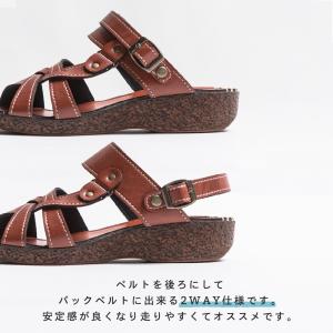 サンダル レディース 日本製 フラット バック...の詳細画像2