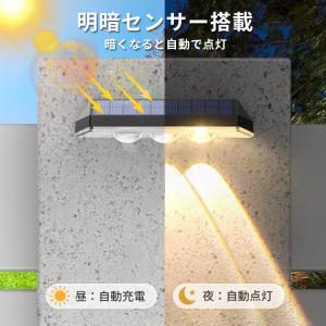ソーラーライト 3LED フェンスライト 2個...の詳細画像1