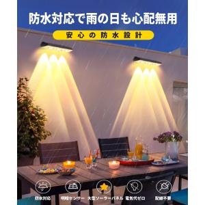 ソーラーライト 3LED フェンスライト 2個...の詳細画像5