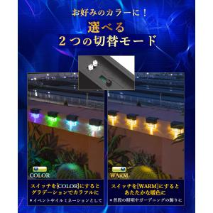 ソーラーライト 2個セット バブル フェンスラ...の詳細画像5