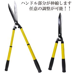 伸縮式 刈り込みハサミ 刃渡り 約 20cm ...の詳細画像1