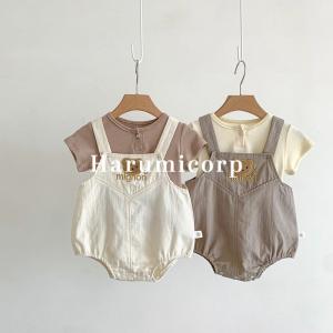 20%OFFクーポン配布中 ベビー服 ロンパース半袖2点セット 綿 子供服 女の子 Tシャツ  カバーオール新生児 赤ちゃん 春 夏 秋  食い初め お出かけ送｜shunki-aura02