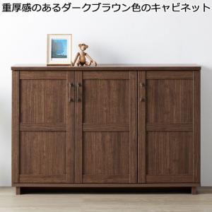 アンティーク 木製キャビネット 無垢 ダークブラウン キャビネット ダークブラウン 木製 幅115cm 収納棚 ラック 本棚 収納