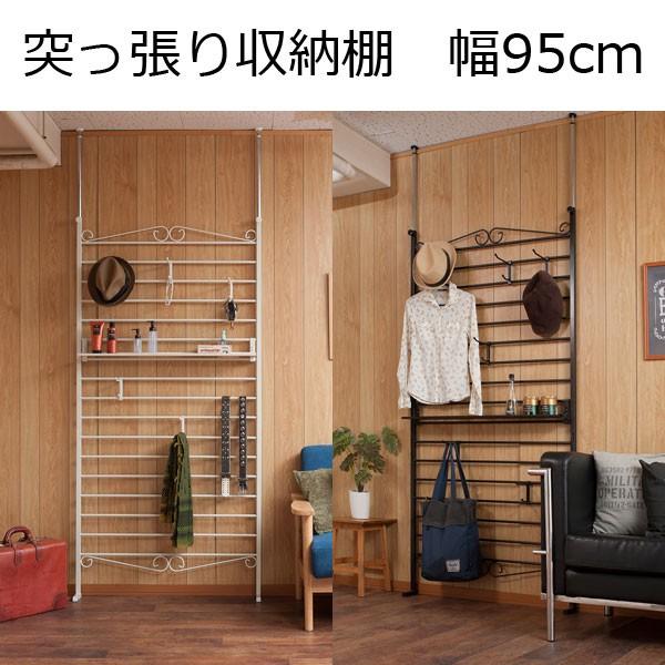 突っ張り ラック 飾り棚 壁収納 ディスプレイ 間仕切り パーテーション つっぱり シェルフ ラダー...