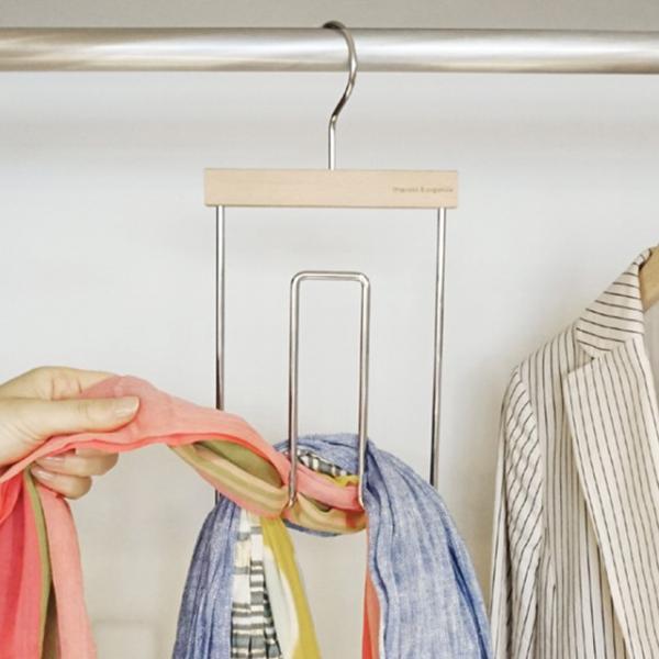ストールハンガー 片手でOK！ストール収納　スムーズストールハンガー【別送商品】スカーフハンガー　ス...