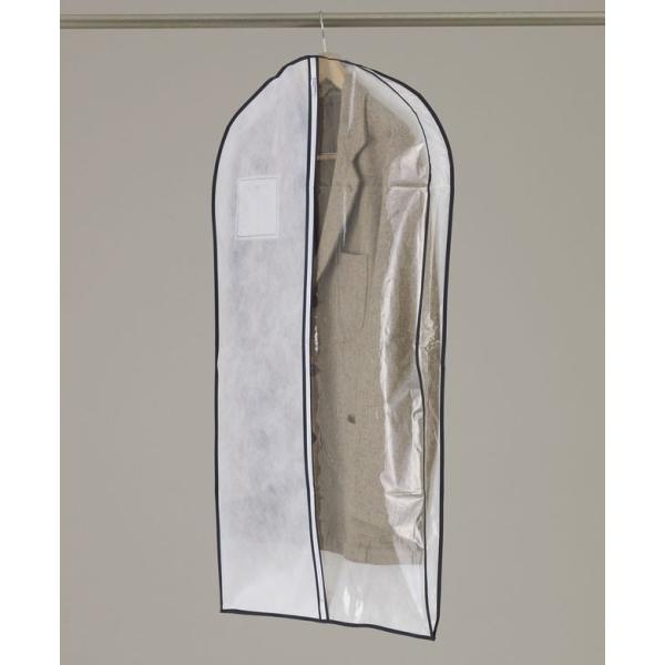 洋服カバー マチ付きセンターファスナーカバー半身透明 S 12枚入※12枚1パックの簡易包装です