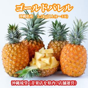 沖縄県産ゴールドバレル (国産最高級パイナップル) 2.2kg以上(1〜3玉)