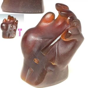 趣楽】 人気彫刻家 【木内克】作 ブロンズ裸婦像 共箱 幅21cm 重量