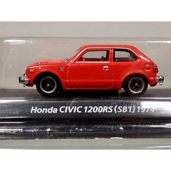 コナミ 1/64 絶版名車コレクション Vol,2 Honda シビック 1200RS 赤