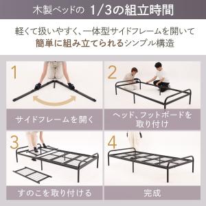 GOKUMIN シングルベッド ヘッドレス ベ...の詳細画像4