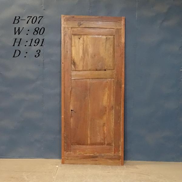 B-707■W80×H191 アンティーク木製ドア 片開き チーク材 リノベーション 古い洋館の扉 ...