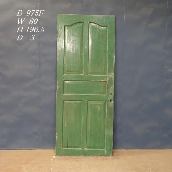 B-975F■W80×H196.5 アンティーク木製ドア 片開き チーク材 リノベーション 古い洋館...