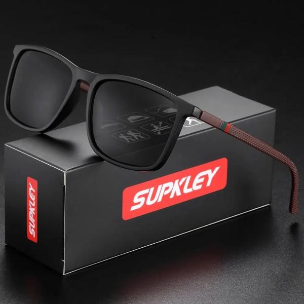 SUPKLEY スポーツサングラス メンズ 偏光 軽量 快適 スクエア型 サングラス アクセサリー ...