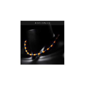 クリオ ネックレス CHRIO インパルスネックレス シルバー カラー S43cm ネイビー×オレンジ