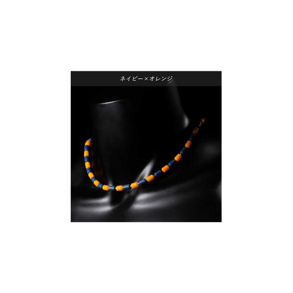 クリオ ネックレス CHRIO インパルスネックレス シルバー カラー S43cm ネイビー×オレン...