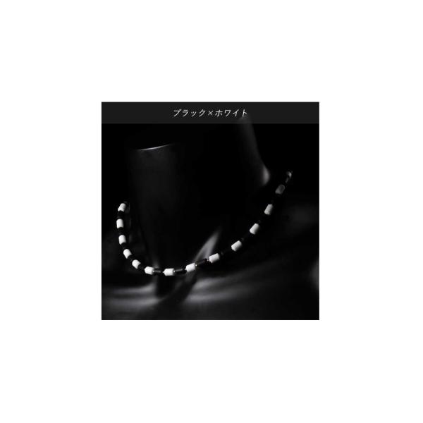 クリオ ネックレス CHRIO インパルスネックレス シルバー カラー S43cm ブラック×ホワイ...