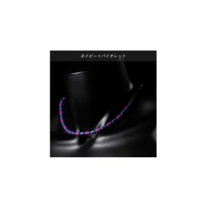 クリオ ネックレス CHRIO インパルスネックレス シルバー カラー M50cm ネイビー×バイオレット