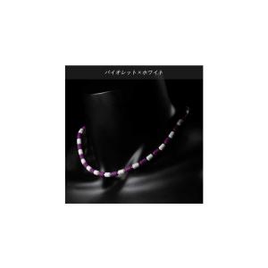 クリオ ネックレス CHRIO インパルスネックレス シルバー カラー M50cm バイオレット×ホワイト