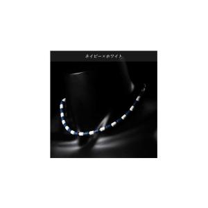 クリオ ネックレス CHRIO インパルスネックレス シルバー カラー M50cm ネイビー×ホワイト