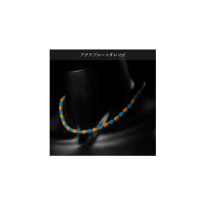 クリオ ネックレス CHRIO インパルスネックレス シルバー カラー M50cm アクアブルー×オレンジ