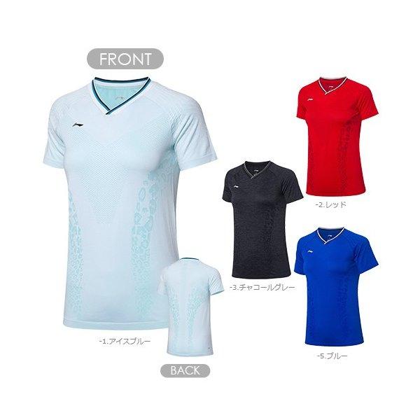 リーニン バドミントン ウェア LI-NING レディース 中国ナショナルチームゲームシャツ AAY...
