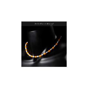 クリオ ネックレス CHRIO インパルスネックレス シルバー カラー M50cm ライトグレー×オレンジ
