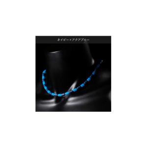 クリオ ネックレス CHRIO インパルスネックレス シルバー カラー M50cm ネイビー×アクアブルー
