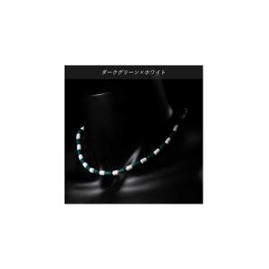 クリオ ネックレス CHRIO インパルスネックレス シルバー カラー M50cm ダークグリーン×ホワイト